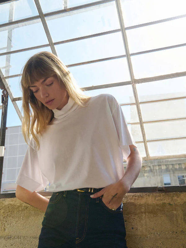 Fable Turtleneck Tee - White
