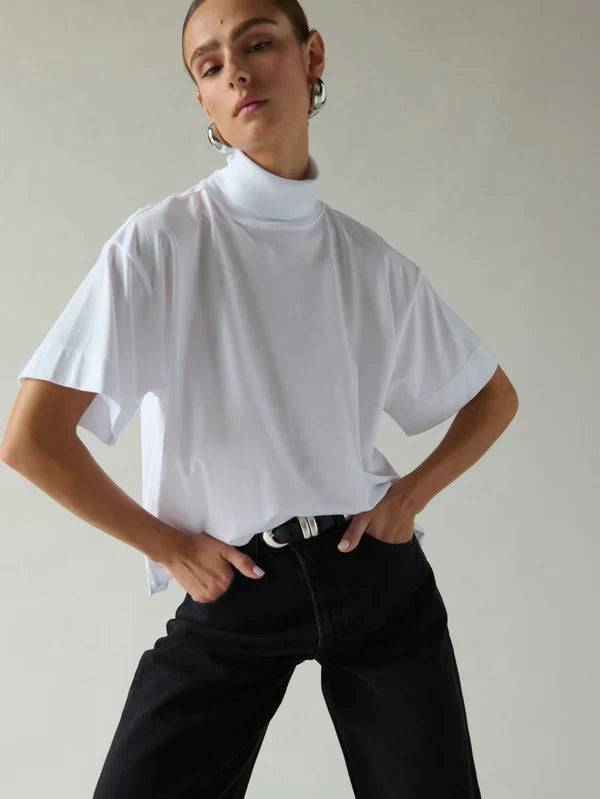 Fable Turtleneck Tee - White