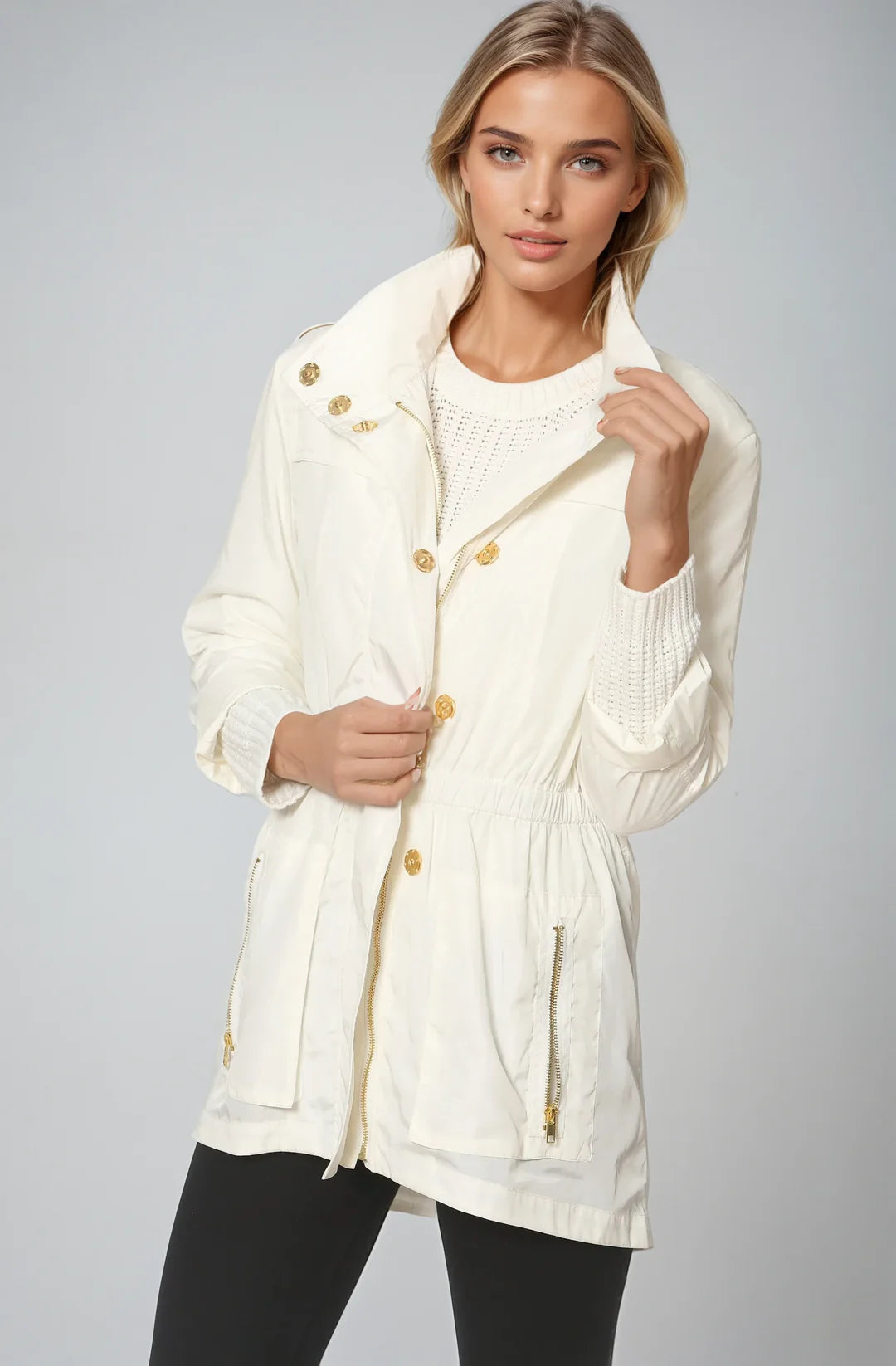 Tess Rain Jacket - Antique White