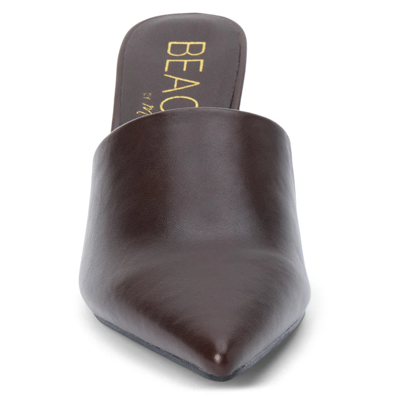 Garret Pointed Toe Heeled Mule - Coffee
