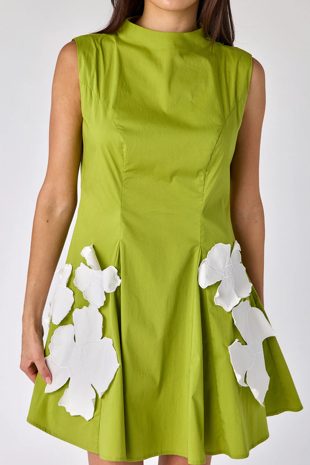 Crosby Declan Dress - Grasshopper