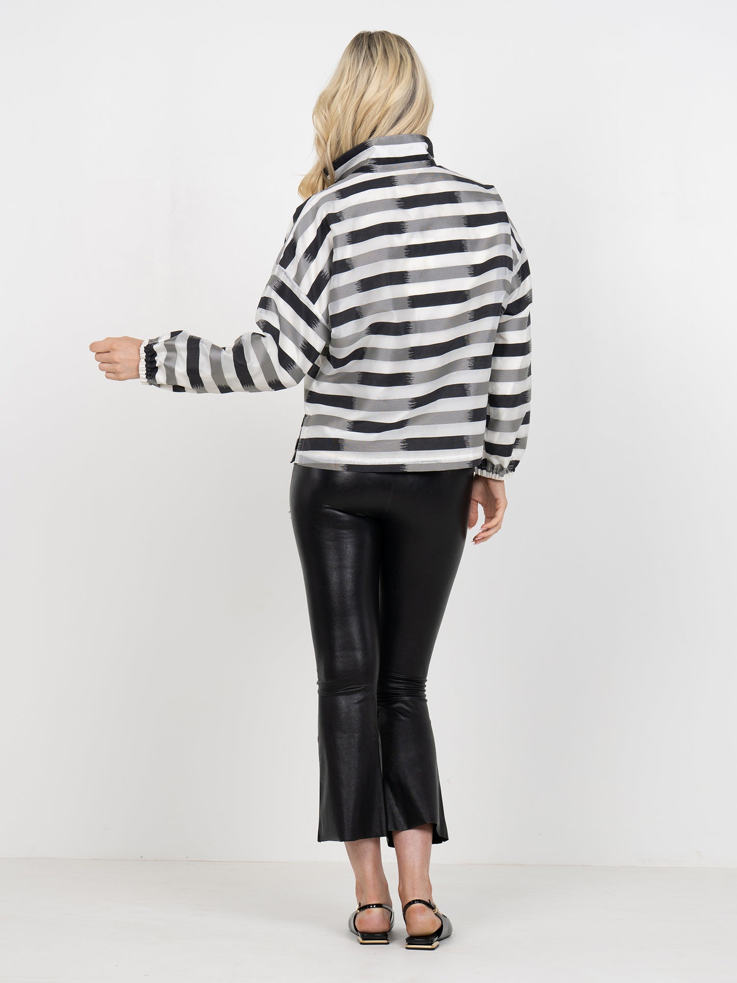 Long Sleeve Poppy Top - Truffle Stripe