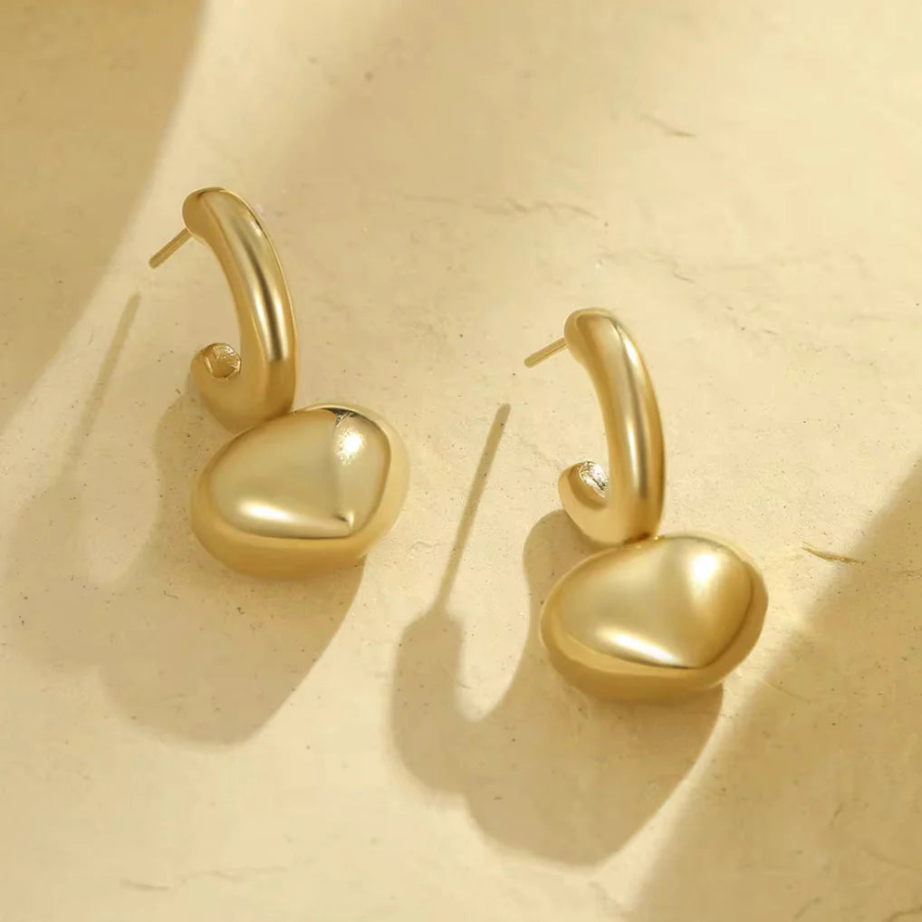 Puff Heart Hoop - Gold