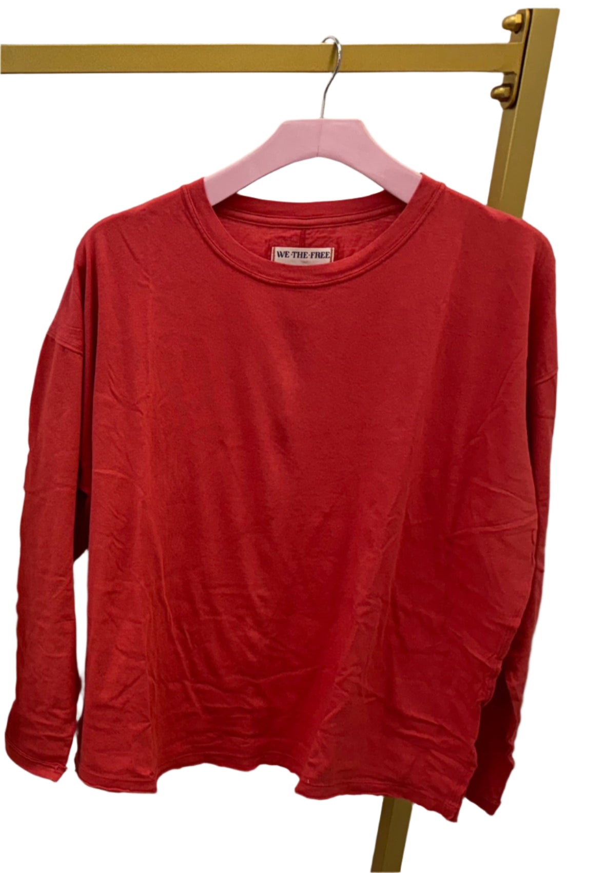Free People Nina Long-Sleeve Tee Shirt - Rose Sienna