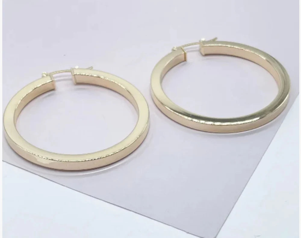 Modern Edge Hoop Earrings