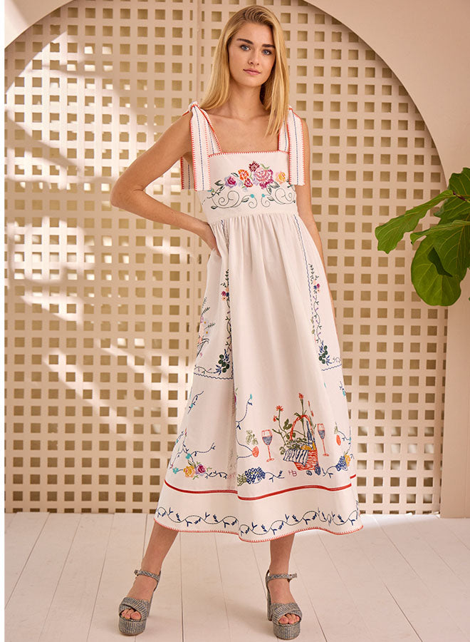 Stefy Dress - Multi Embroidery