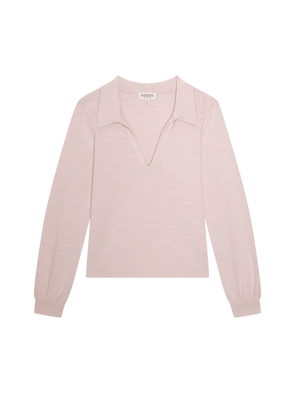 Kimberley Polo Tee - Blush