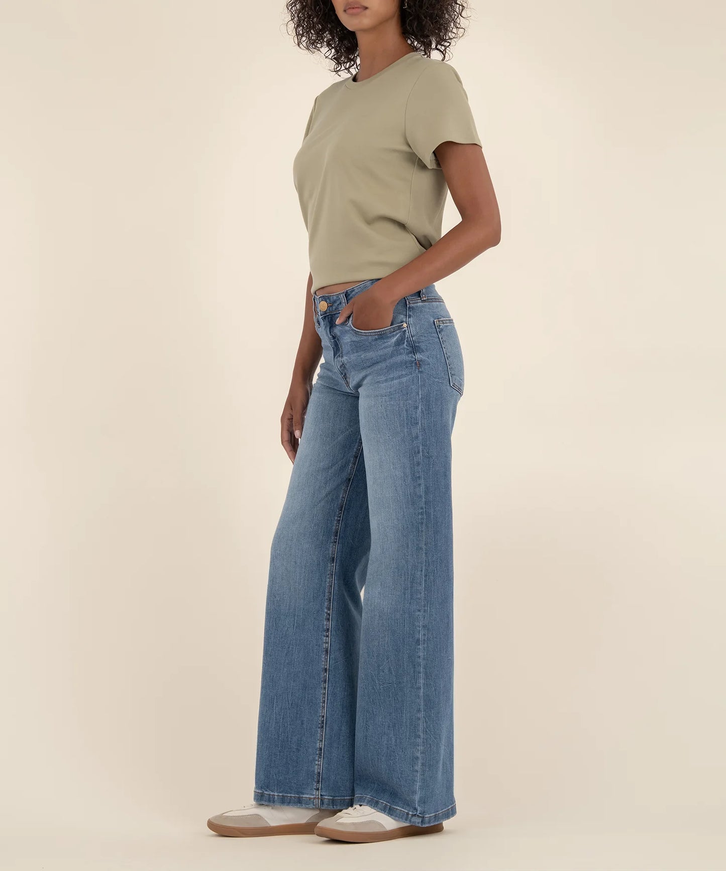 Jean High Rise Wide Leg Jean - Ablaze