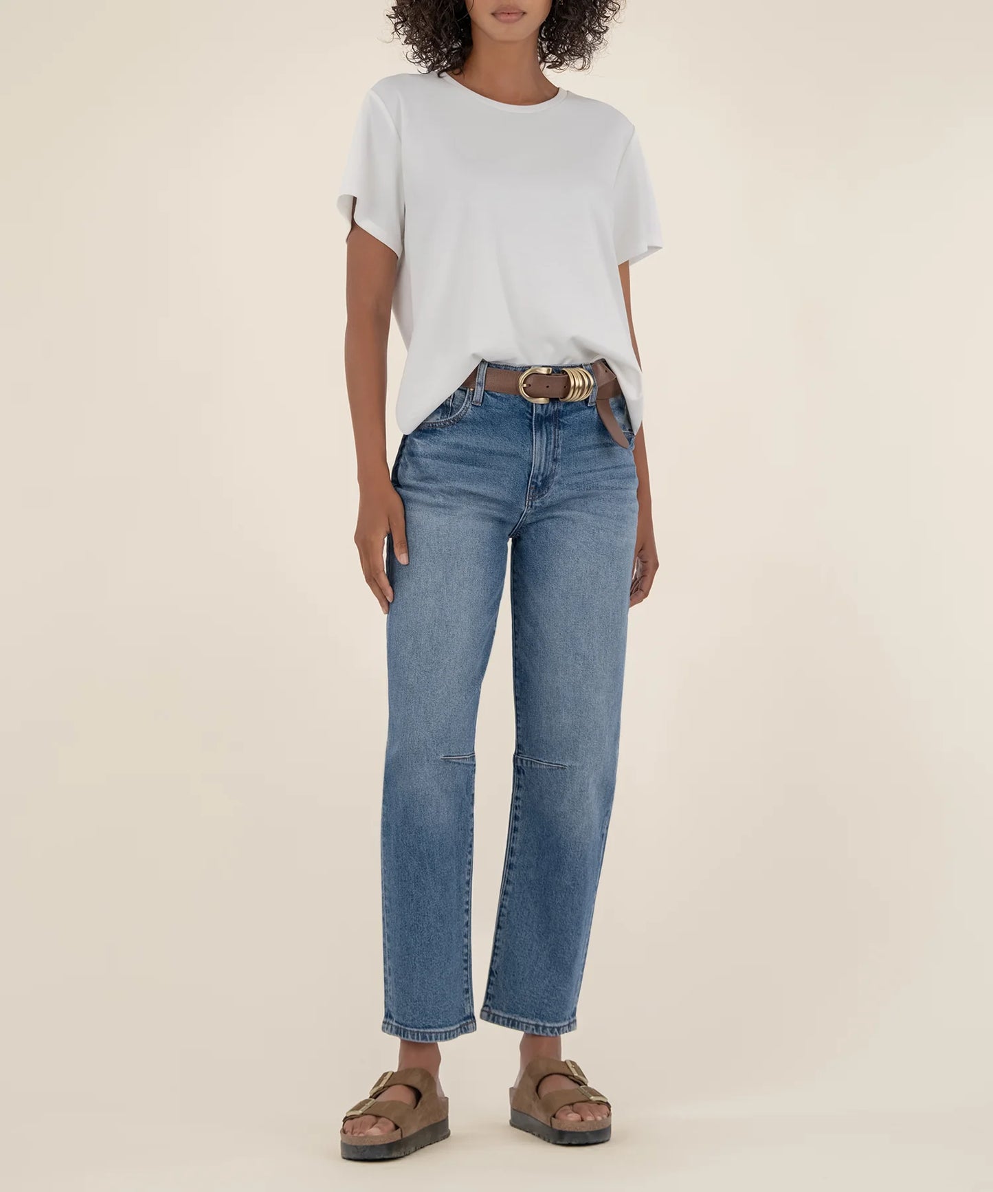 Ashley High Rise Barrel Jean - Improving