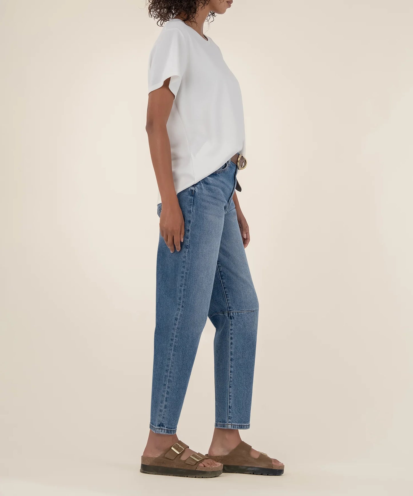 Ashley High Rise Barrel Jean - Improving