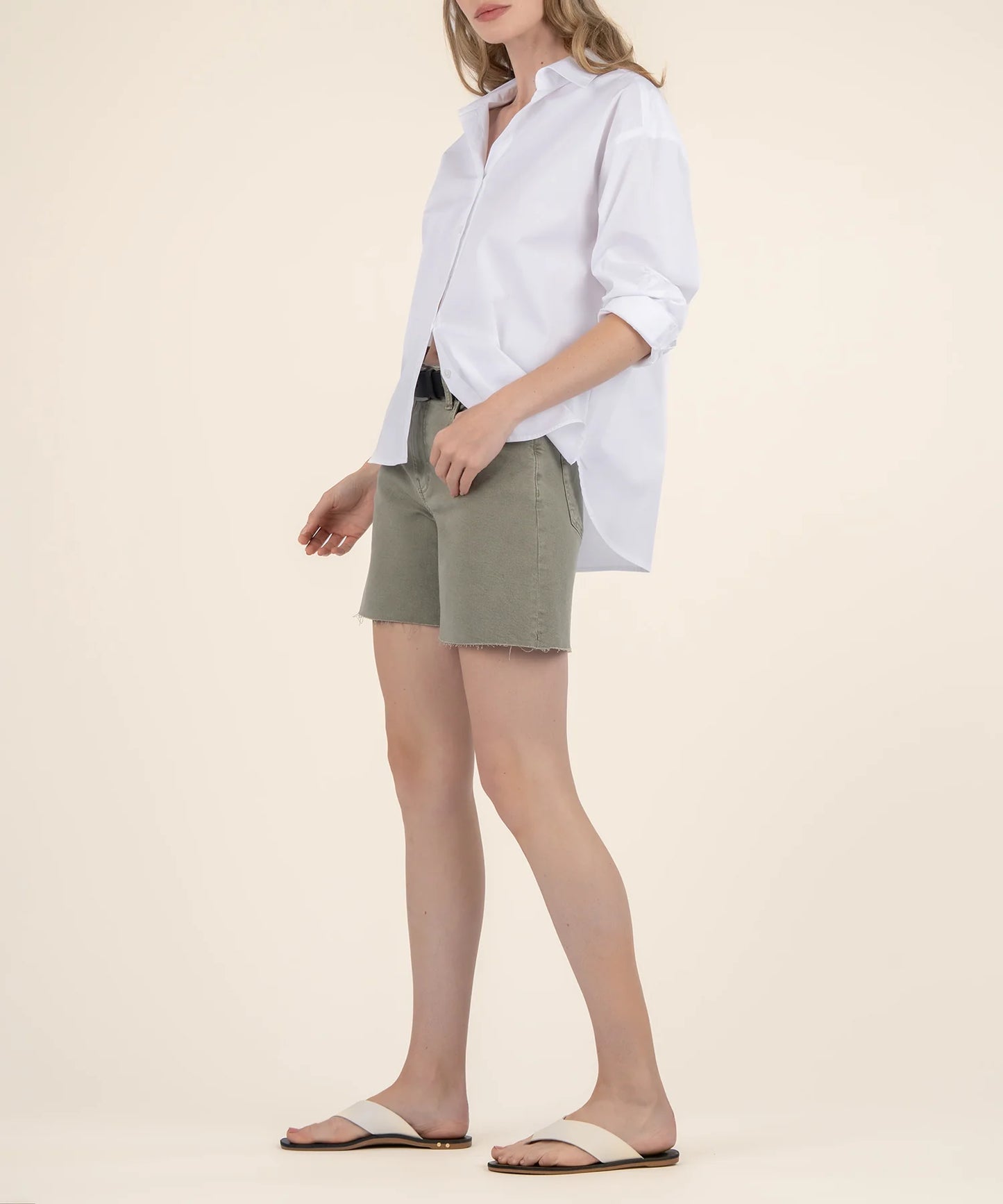 Hailey High Rise Short - Dark Sage