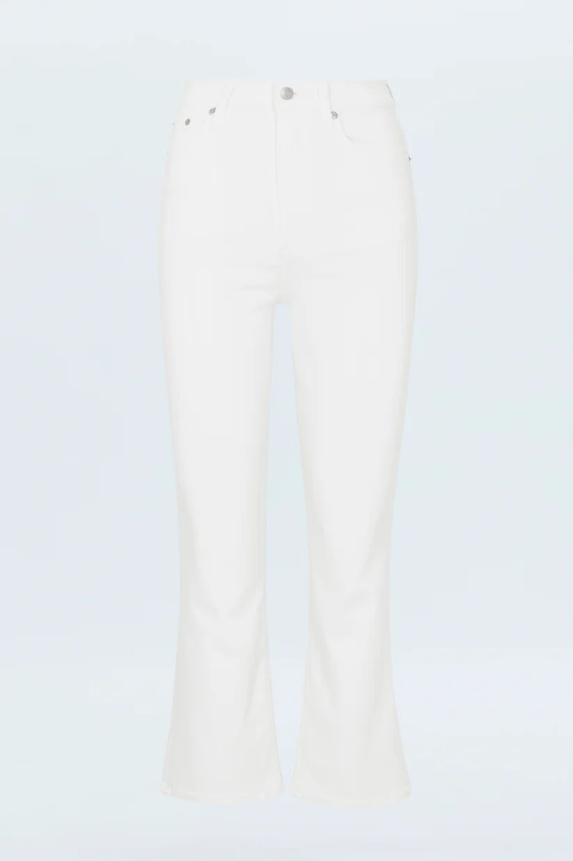 Lennon High Rise Crop Jean - Vivid White