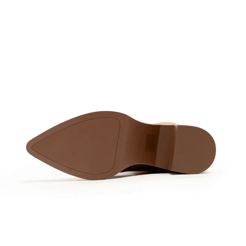 Lawrence Tall Stretch Platform Boot - Cognac Suede