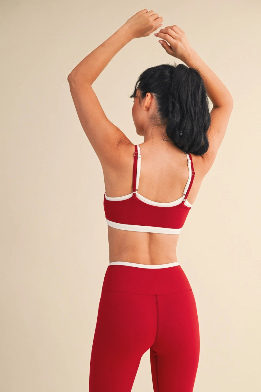 Layered Bra Top - Cherry