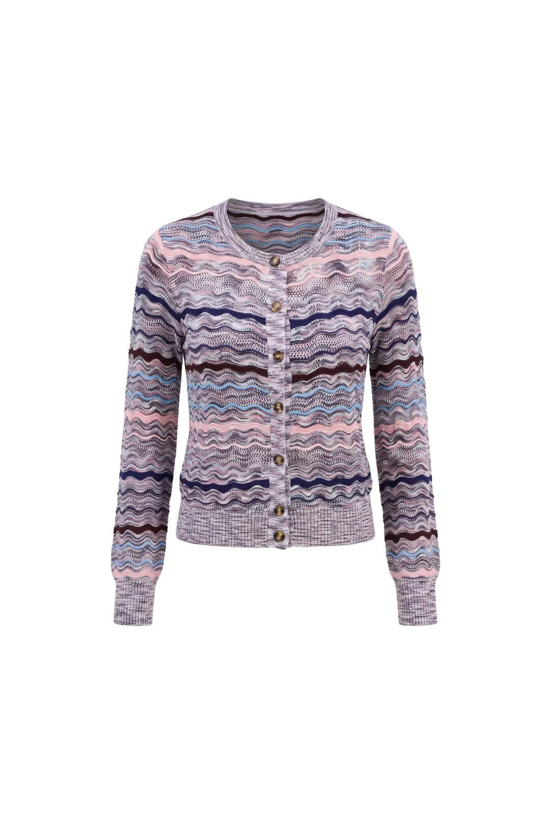 Miller Cardigan Sweater - Blue/Pink Multi