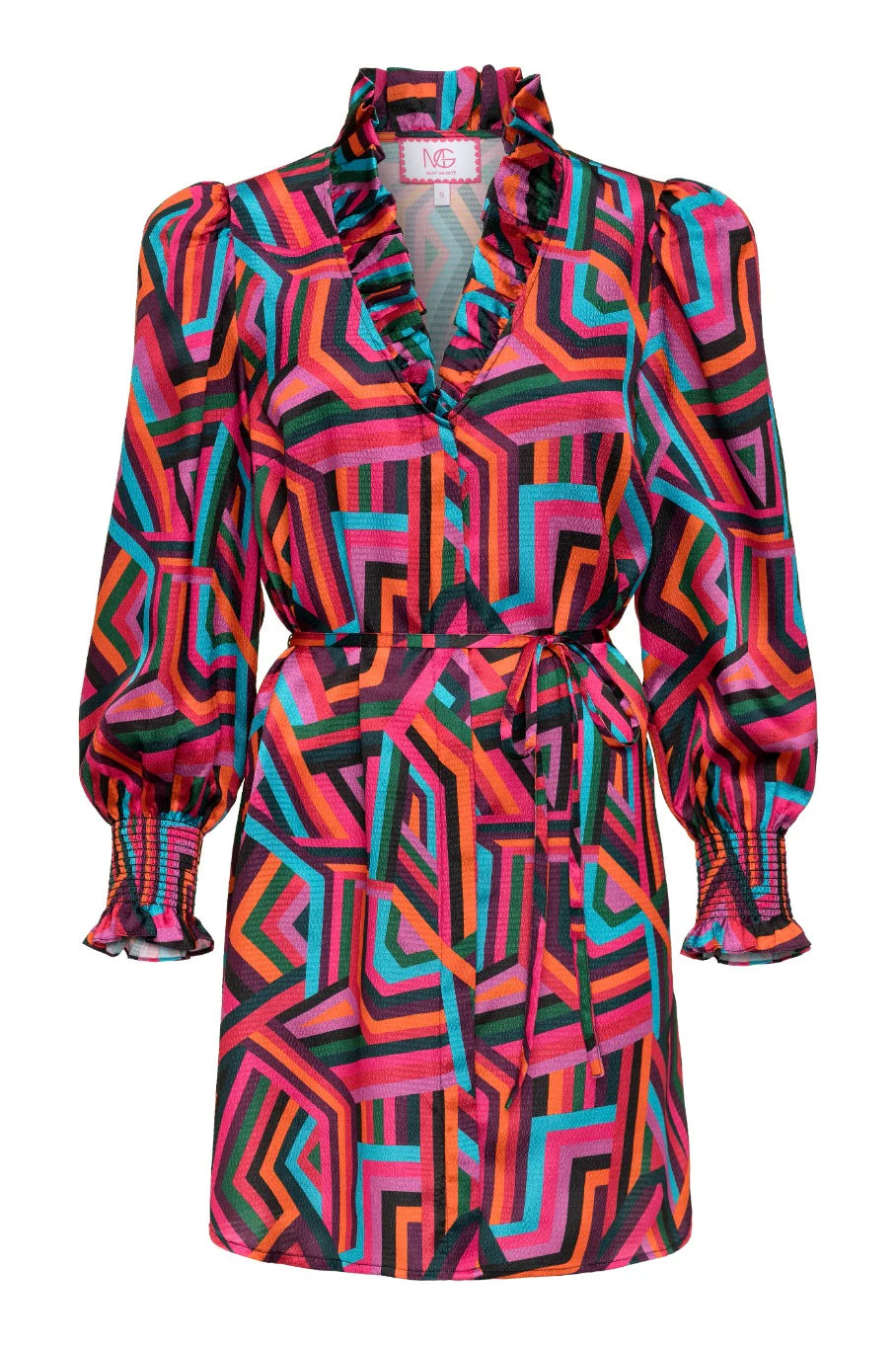 Harper Long Sleeve Dress - Greenridge Geometric
