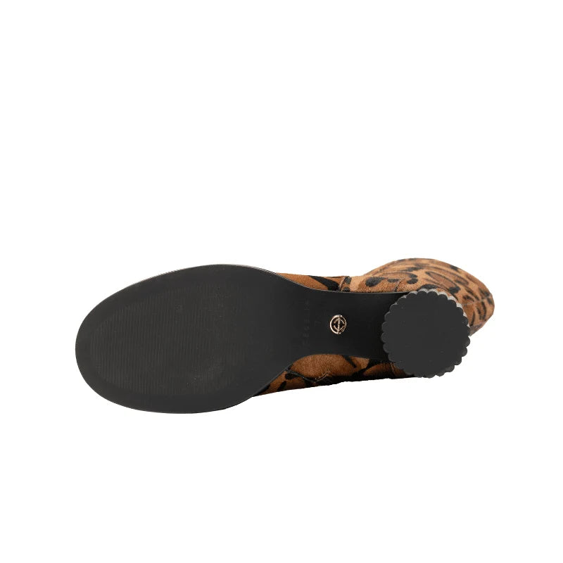 Olga Pony Hair Boot - Leopard