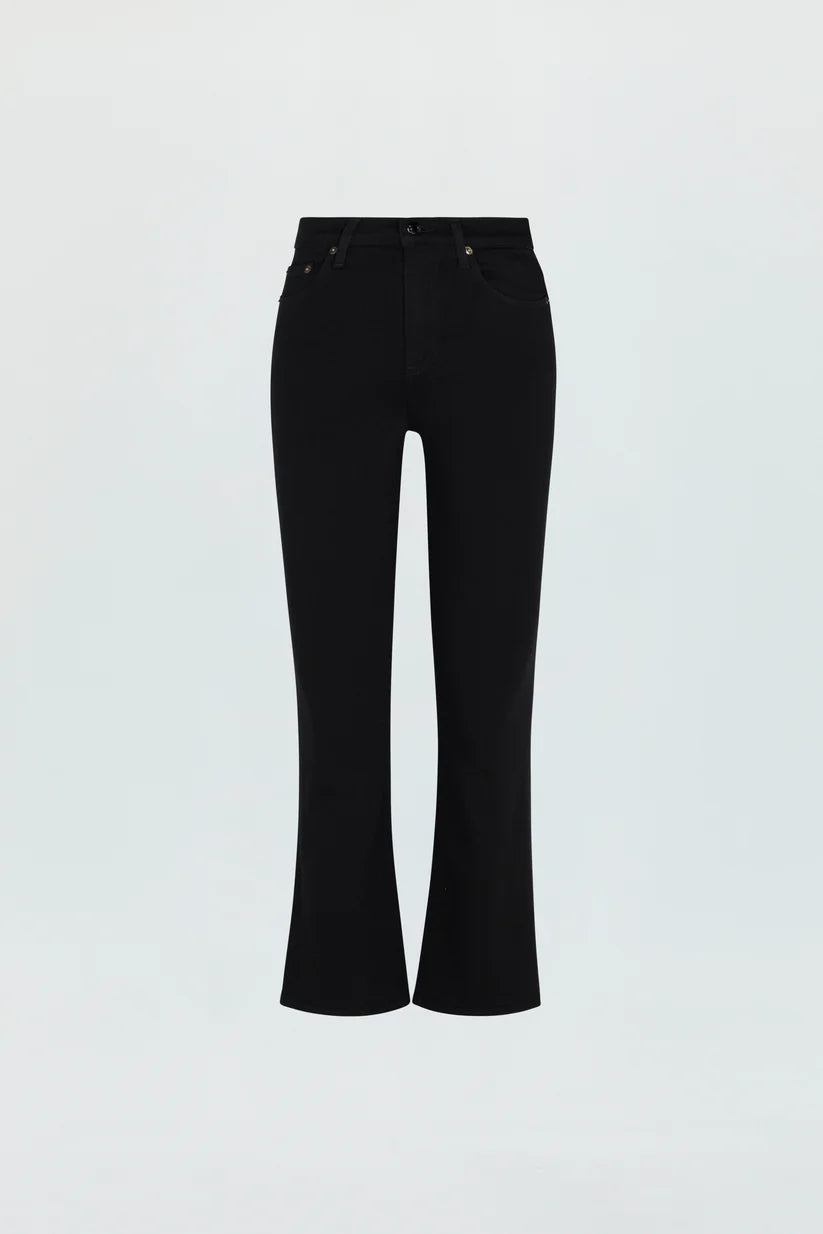 Lennon High Rise Crop Boot Jean - Noir