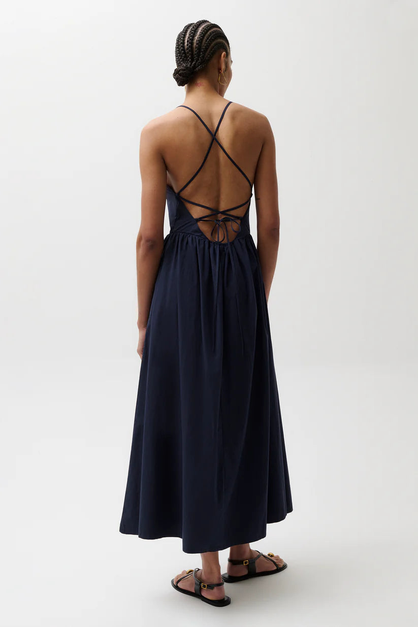 Sadee Open Back Dress - Navy Ship