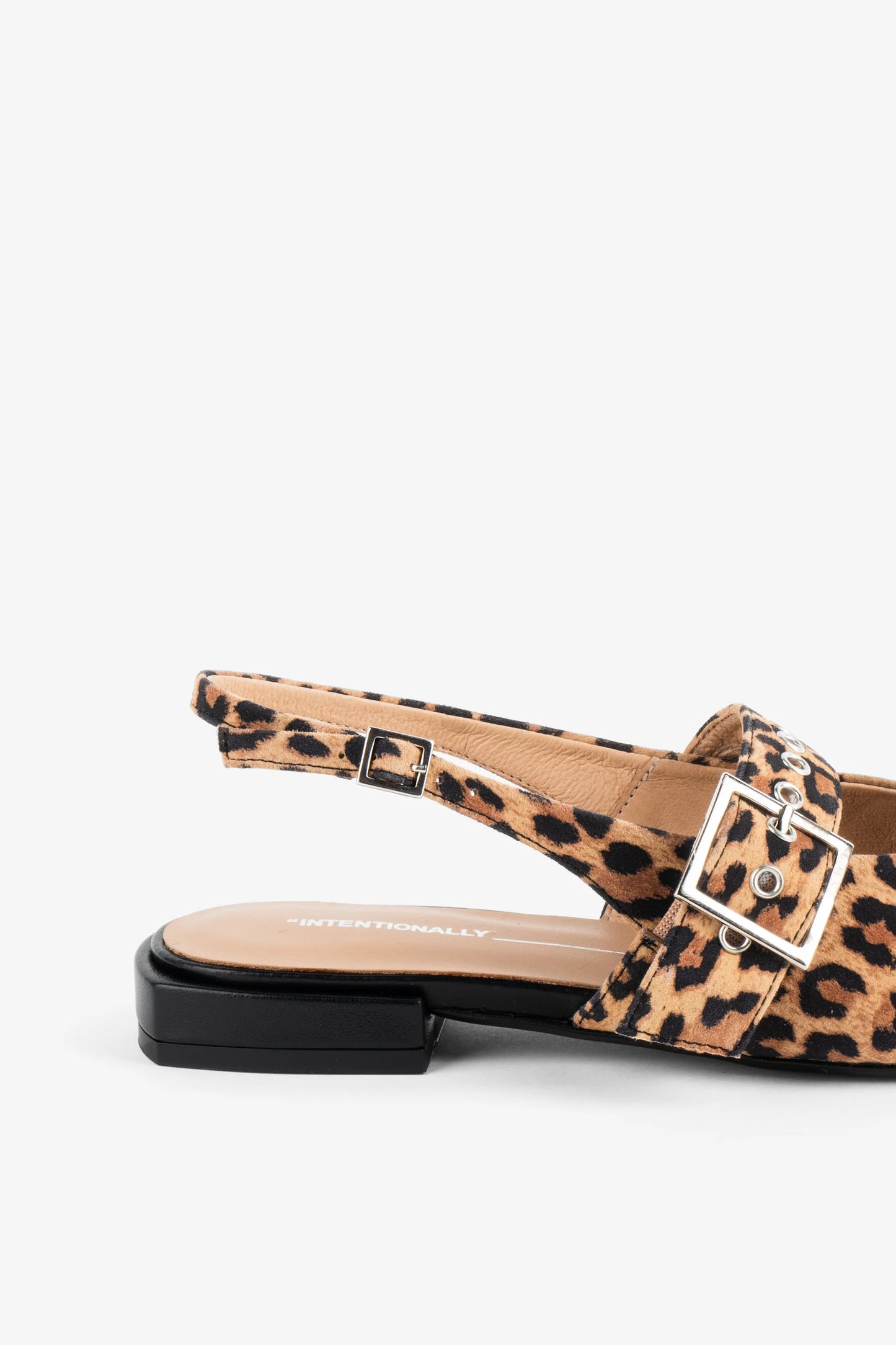 Pearl Suede Slingback Ballet Flat Shoe - Loepard