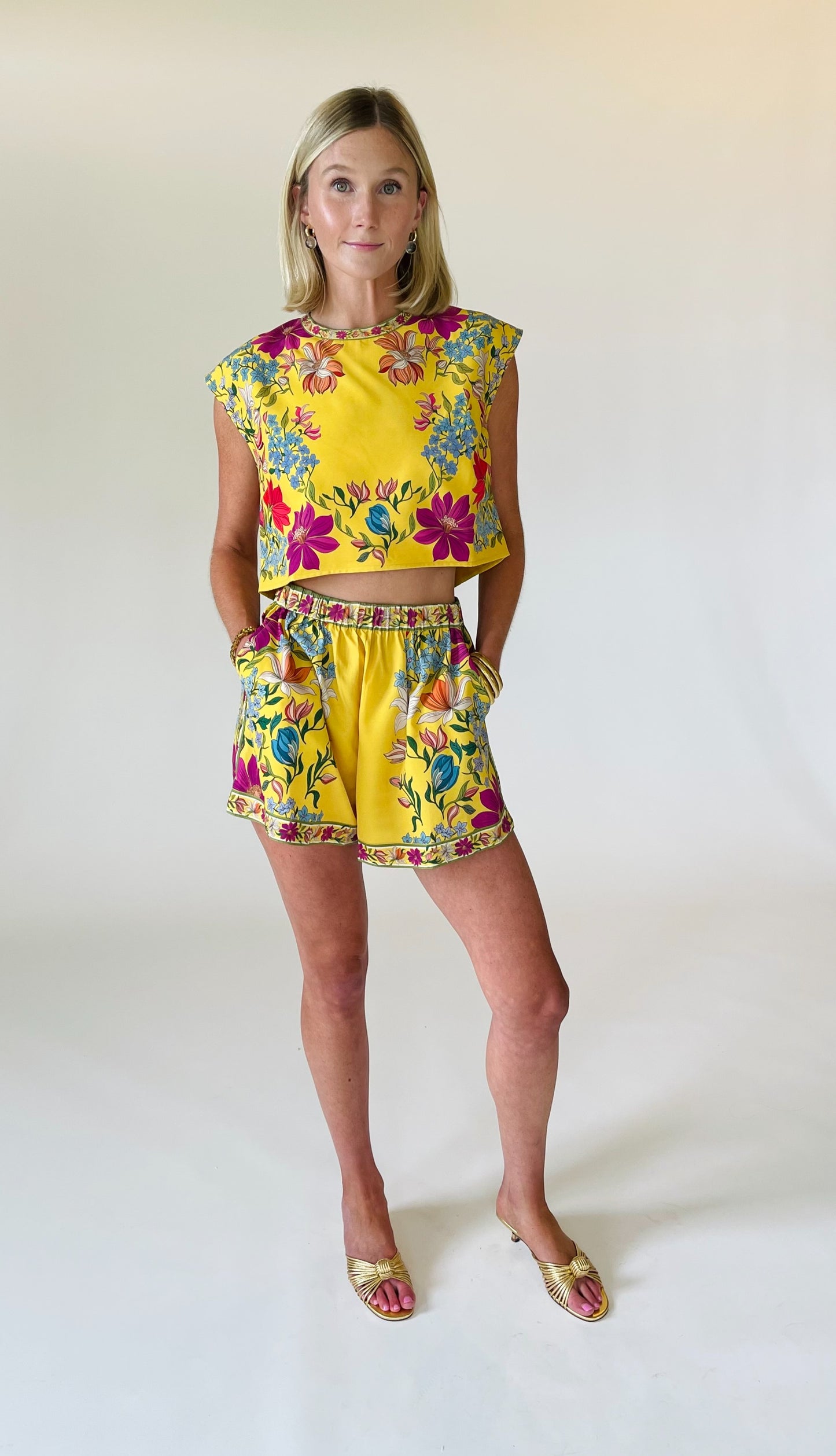 Elizabeth James The Label Charlie Shorts - Tapestry Yellow