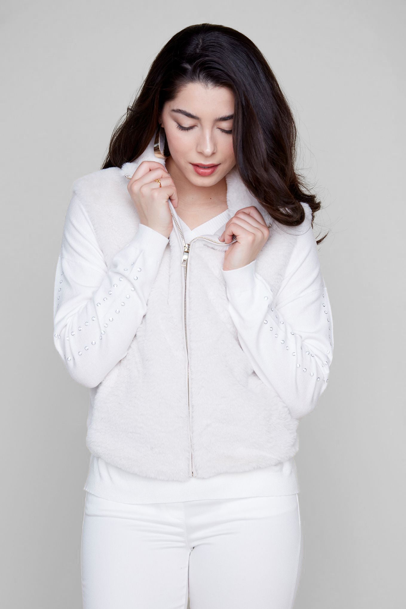 Vegan Fur Vest - Oyster
