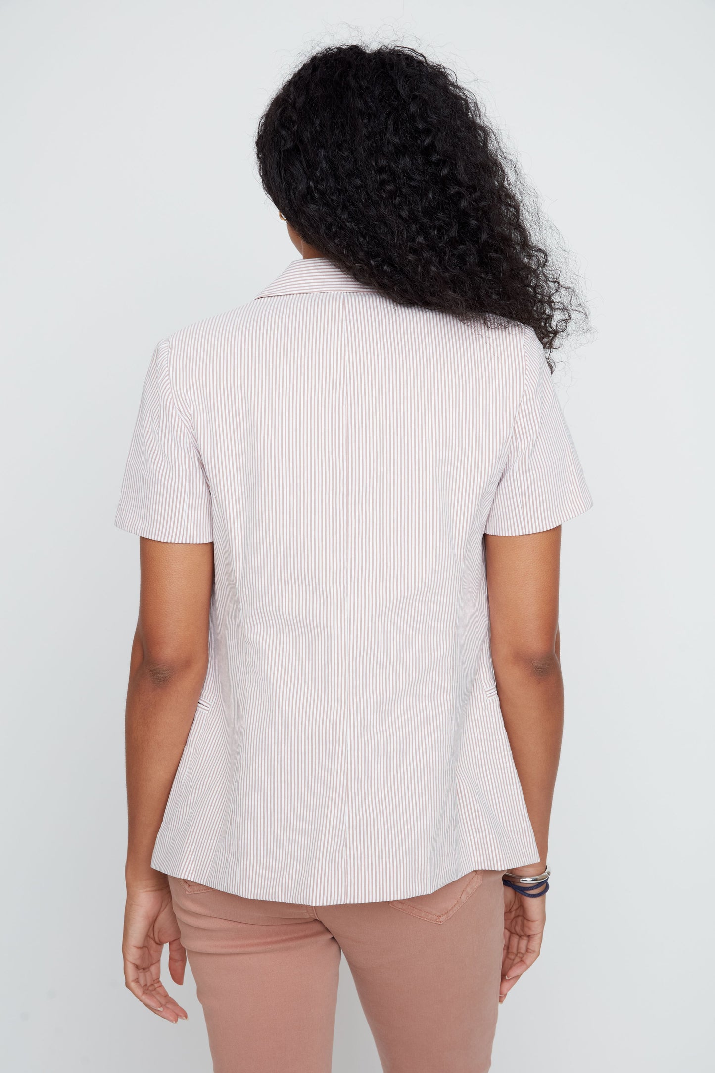 Short Sleeve Blazer - Mocha