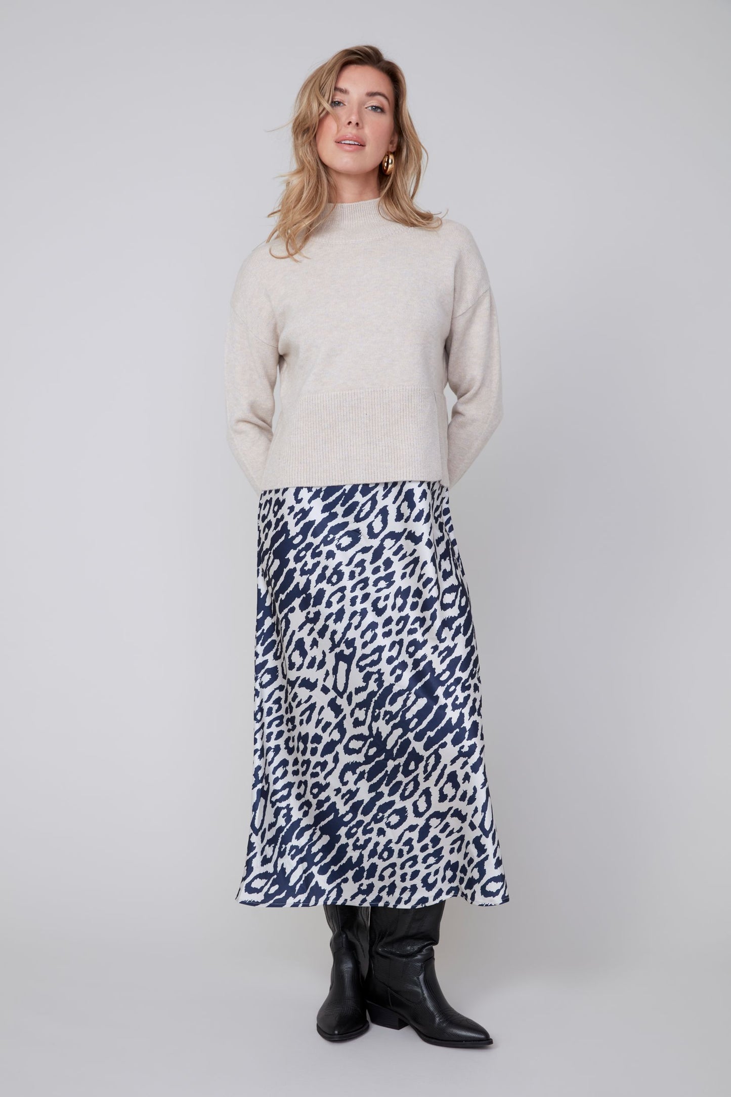 Cheetah Print Dress - Oyster Combo