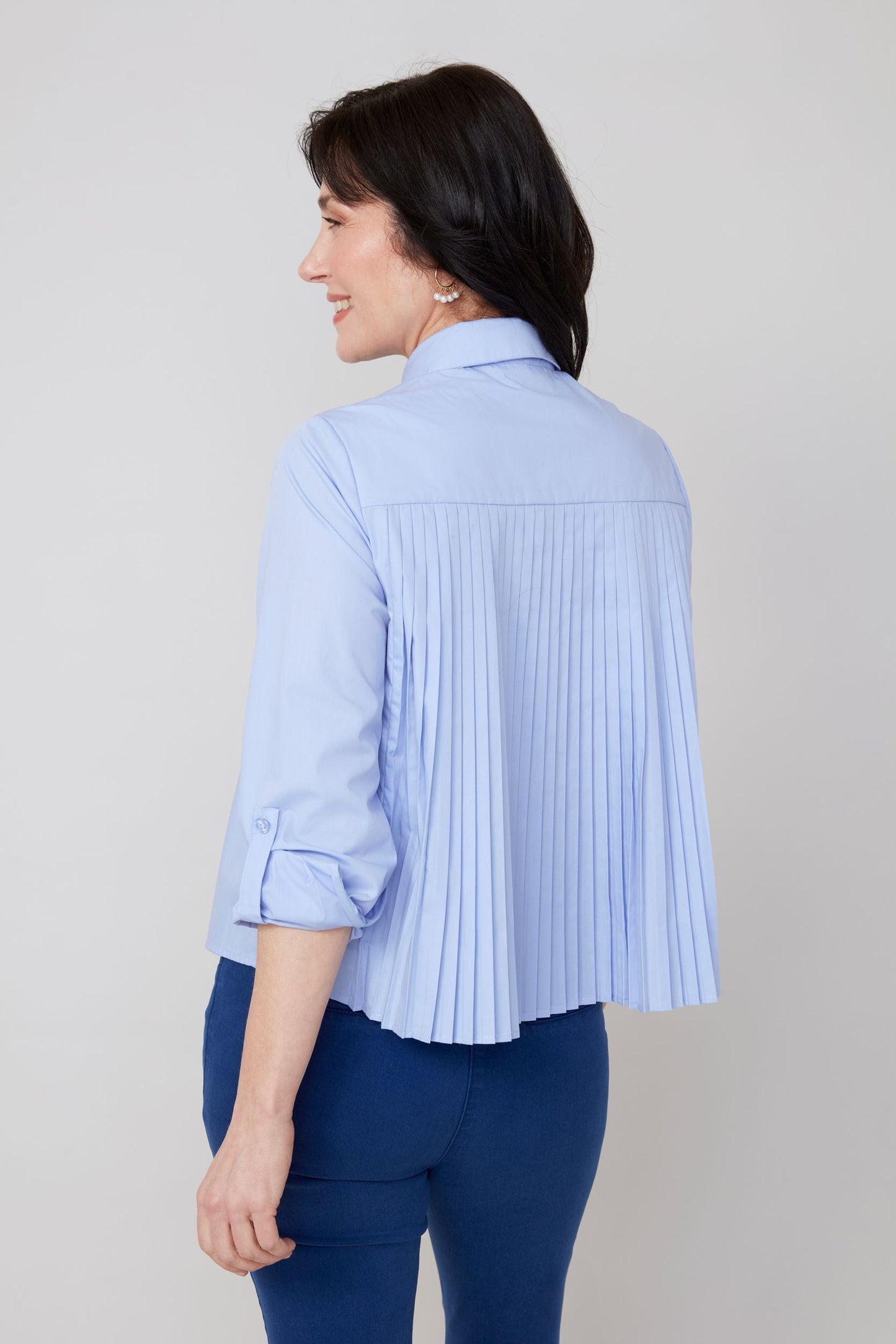Crisp Removable Tie Shirt - Bluebell