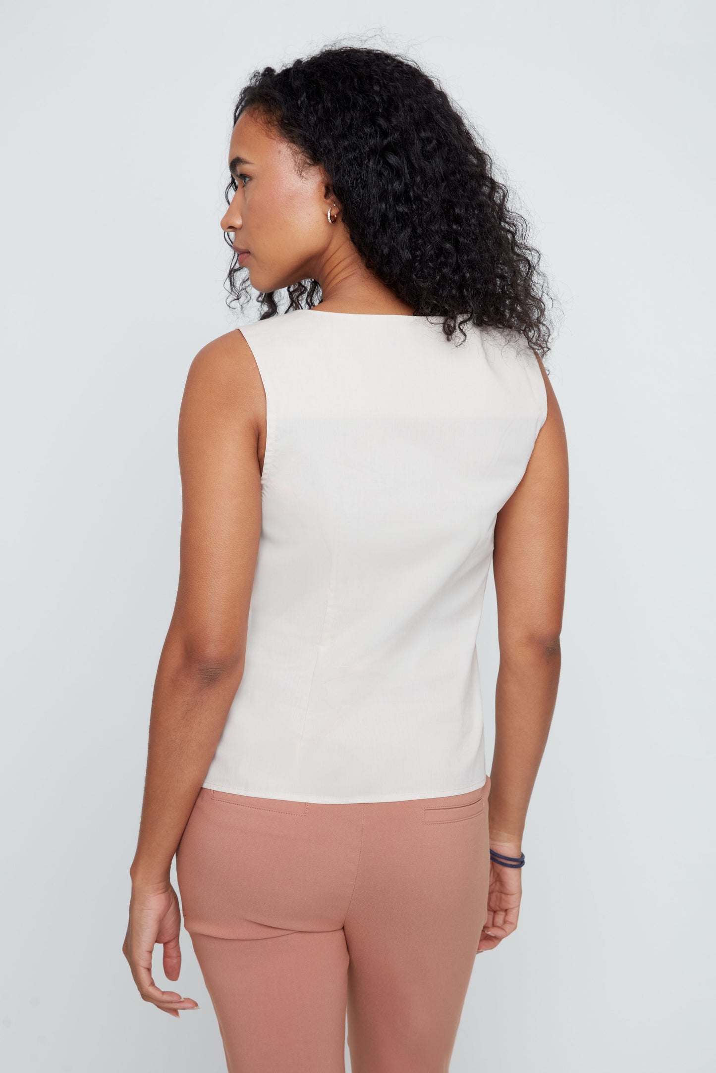 Crisp Classic Bow Top - Oyster