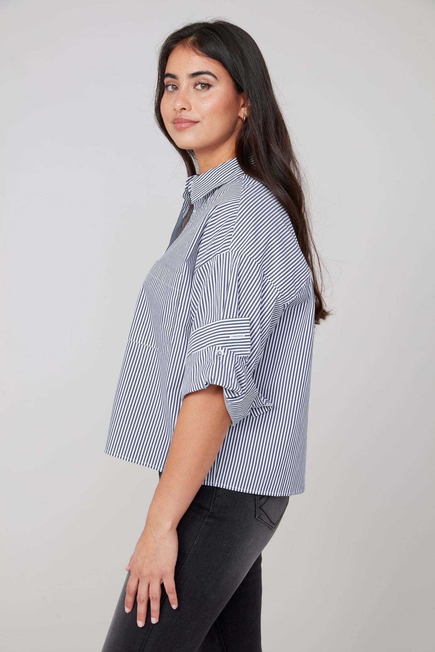 Classic Stripes Blouse - Black Combo