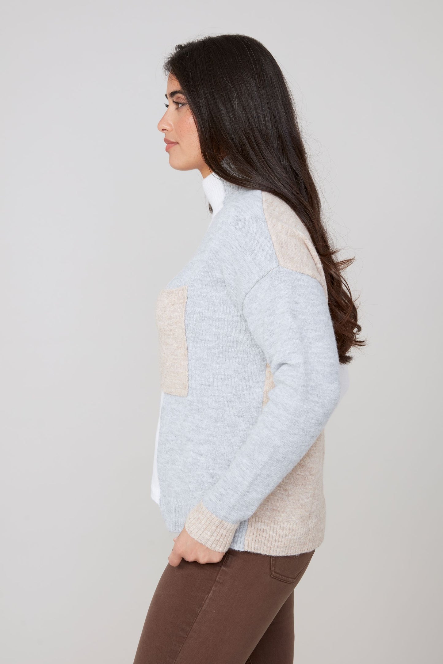 Cashmere Like Sweater - Creme Combo