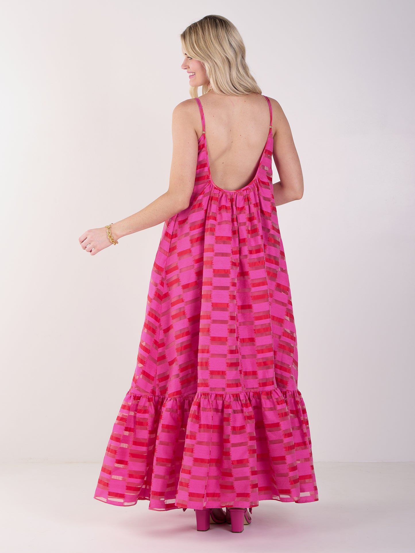 Emily McCarthy Susannah Maxi Dress - Sunset Stripe hi