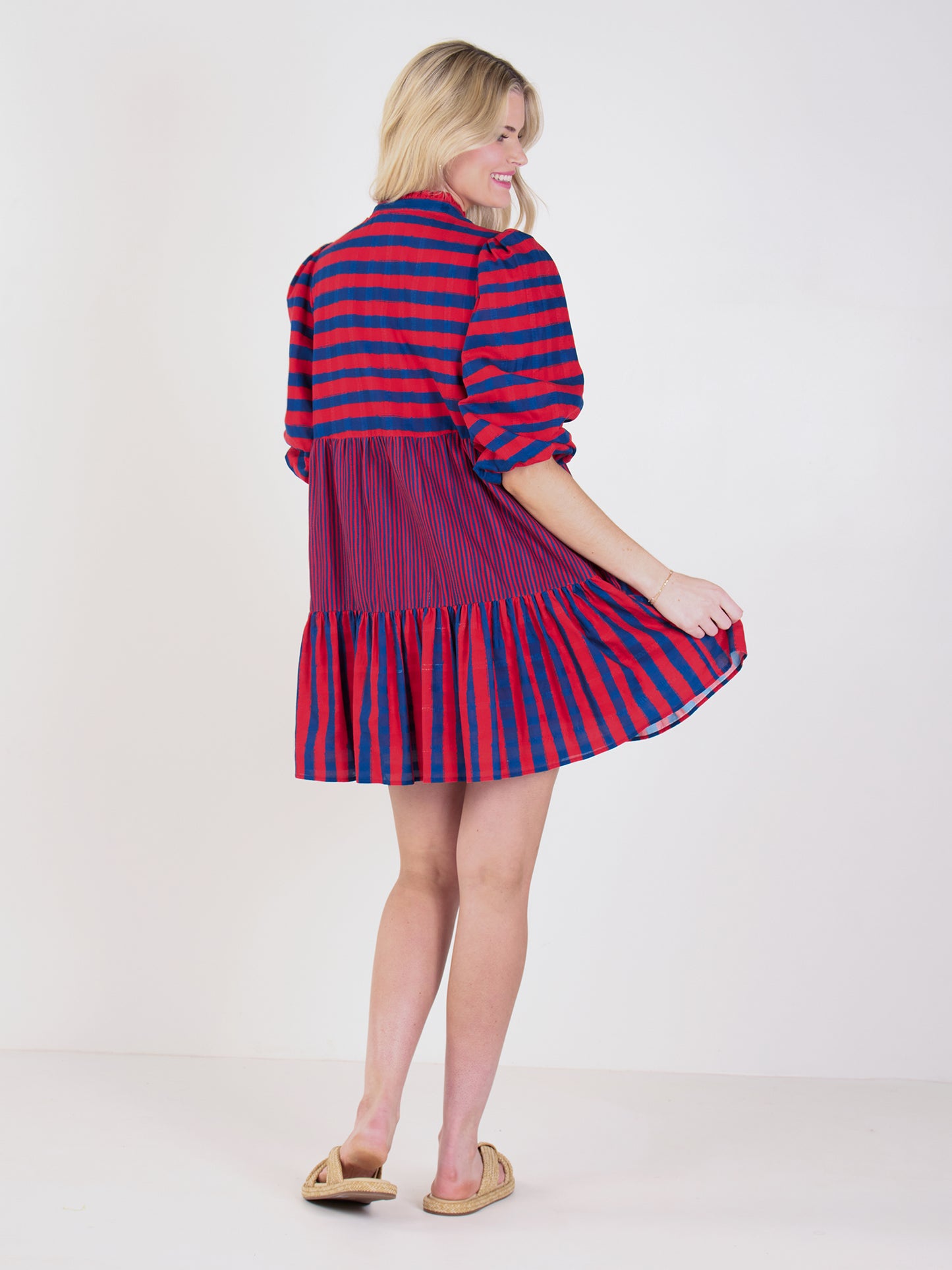 Sadie Dress - Americano Stripe