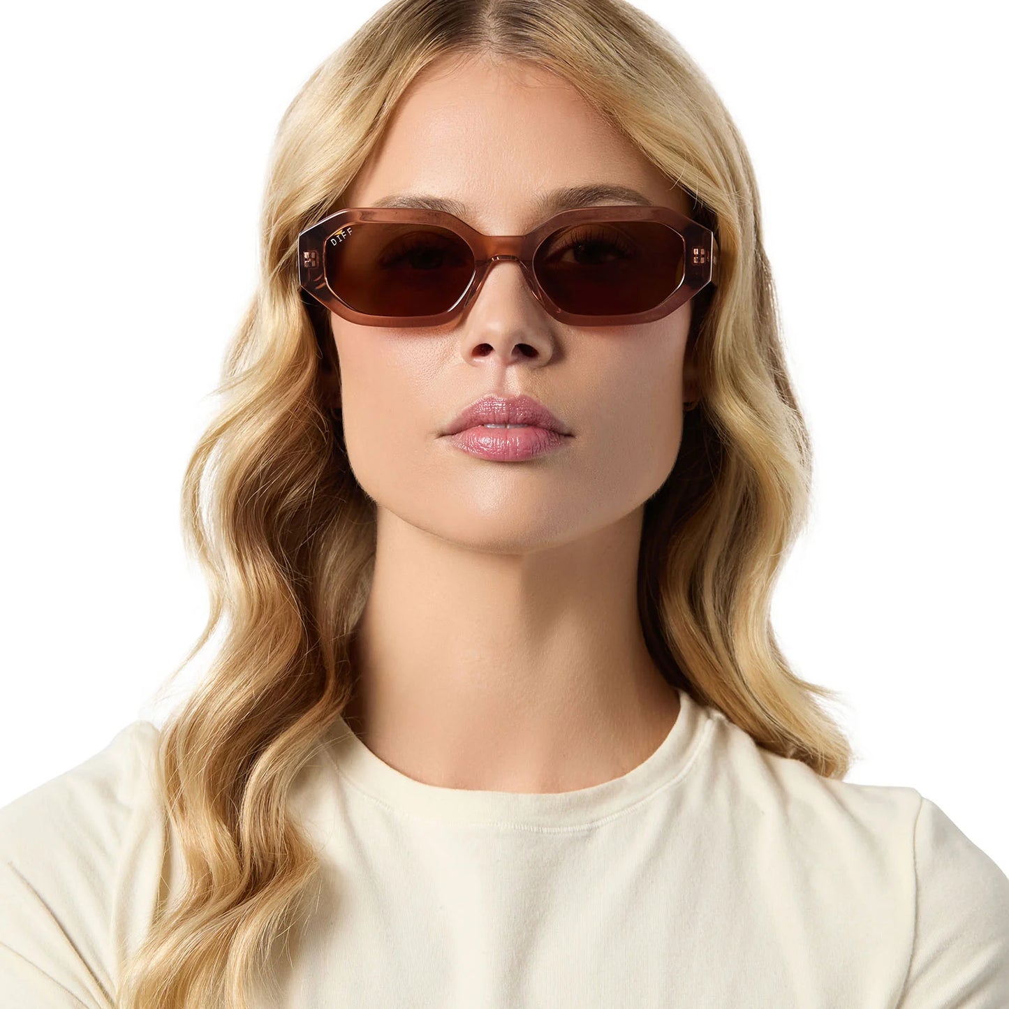 DIFF Eyewear Allegra - Café Ole Brown Flash Polarized Sunglasses
