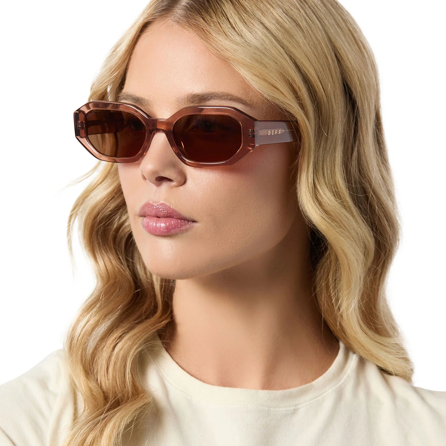DIFF Eyewear Allegra - Café Ole Brown Flash Polarized Sunglasses