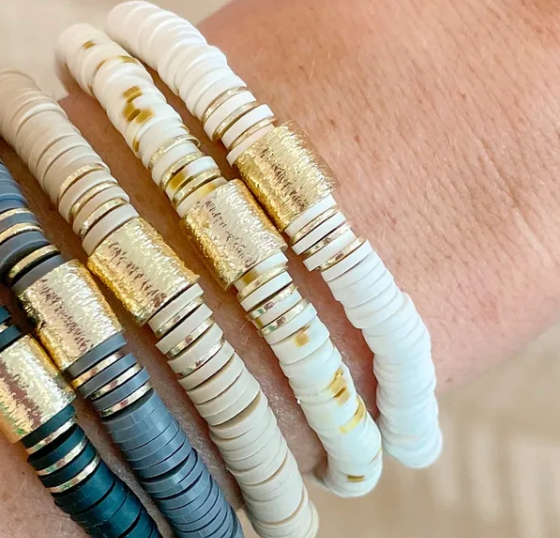 Speckled Heishi Bracelet