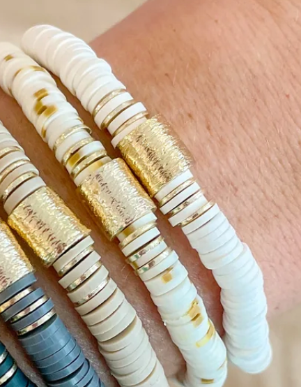 White Heishi Bracelet