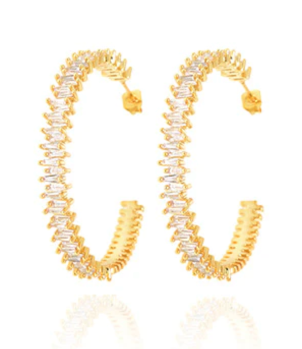 Ocean Drive Midi Hoop - Gold