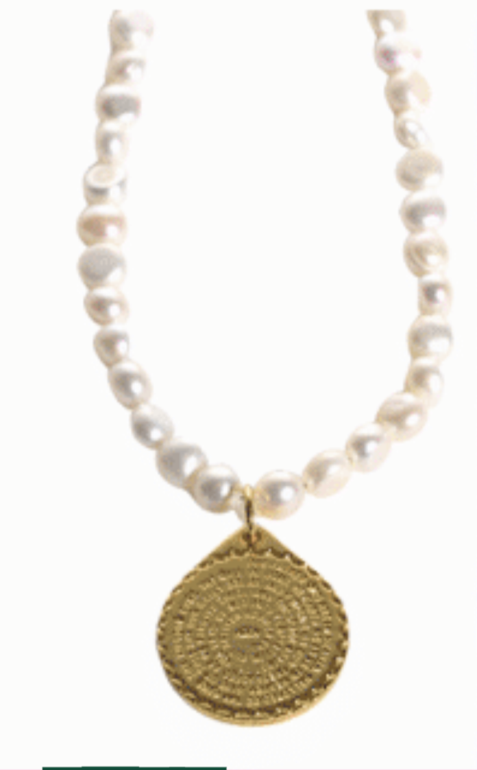Allison Avery Lord's Prayer Pearl Chain Necklace