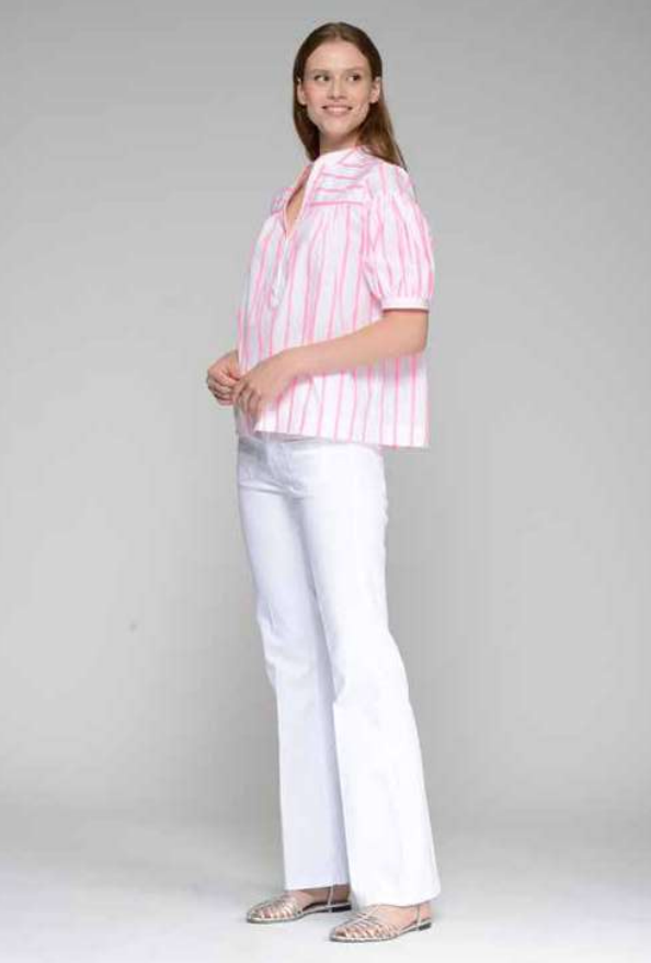 Ilania Shirt - Neon Pink Stripe