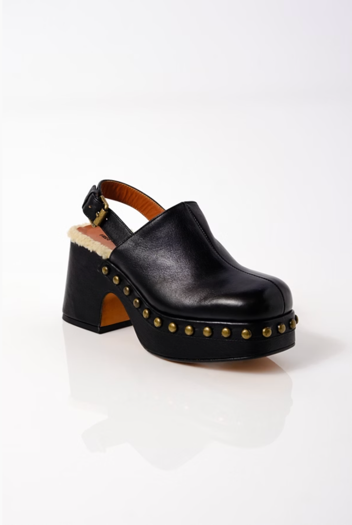 Free People Autumn Studded Platform Clogs Black