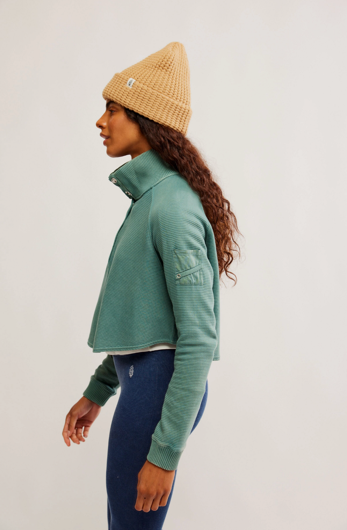 Free People So Fly Henley Layer Coddy - Midnight Jade