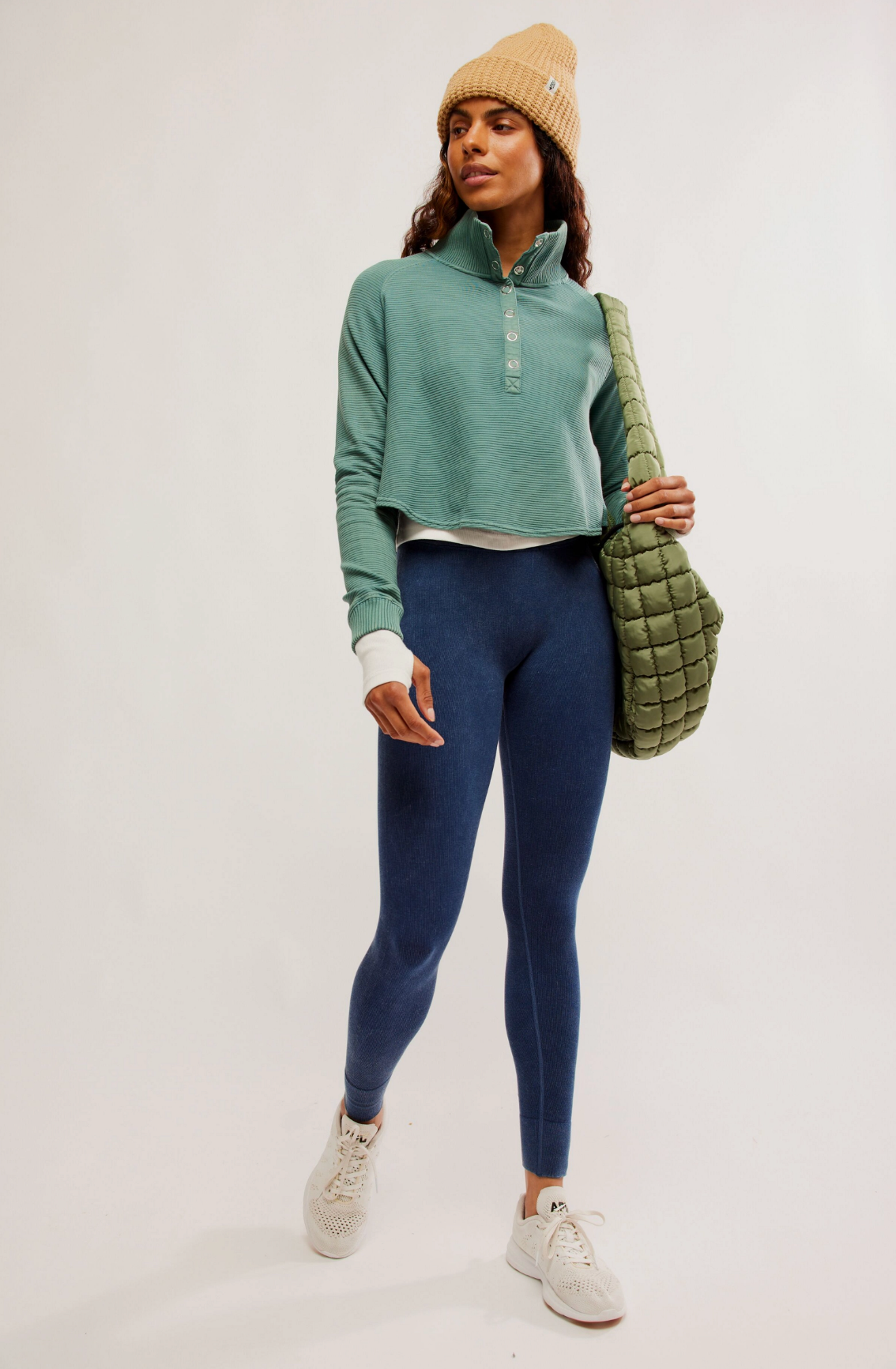 Free People So Fly Henley Layer Coddy - Midnight Jade