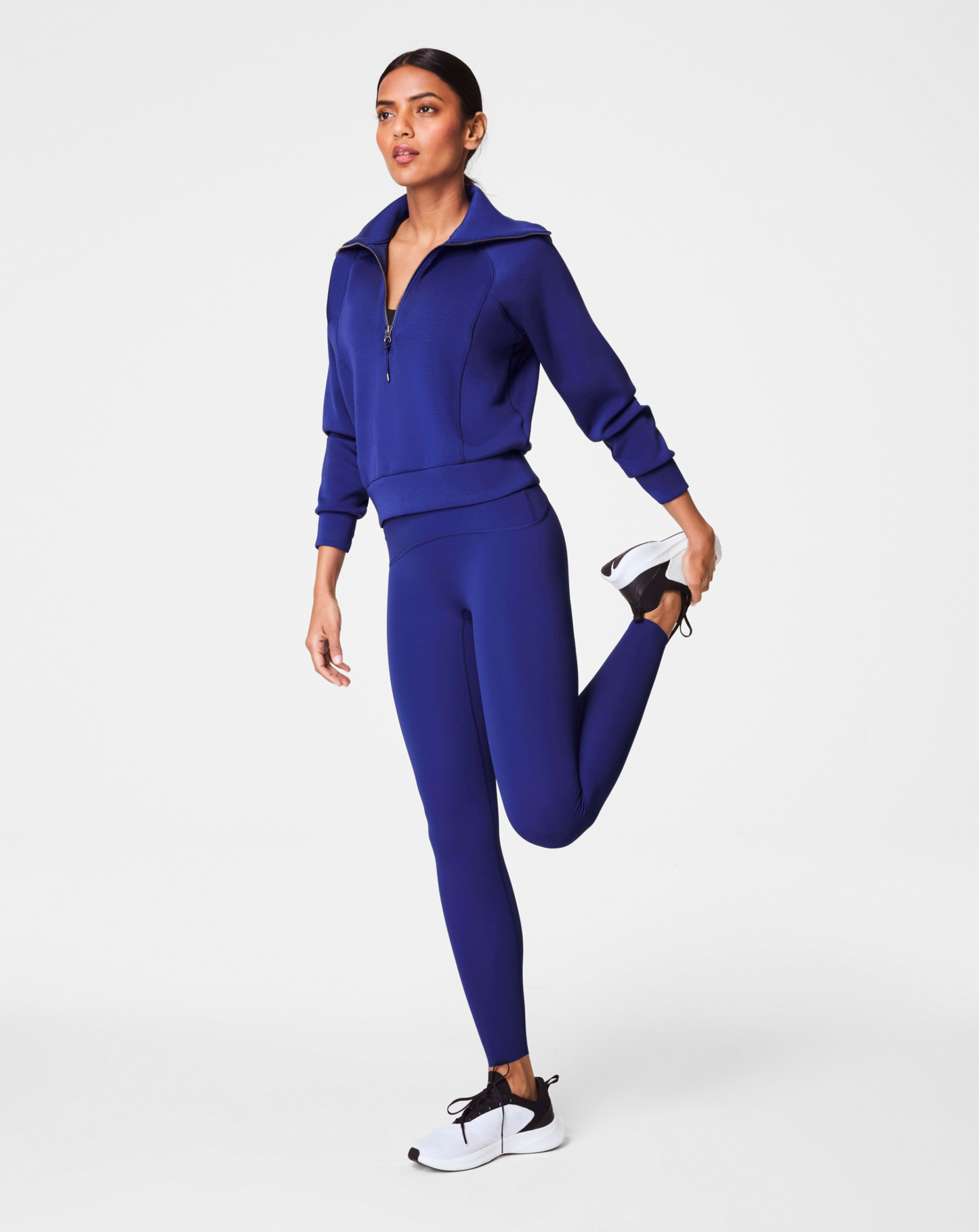 Spanx AirEssentials Half Zip Sweatshirt - Deep Azure