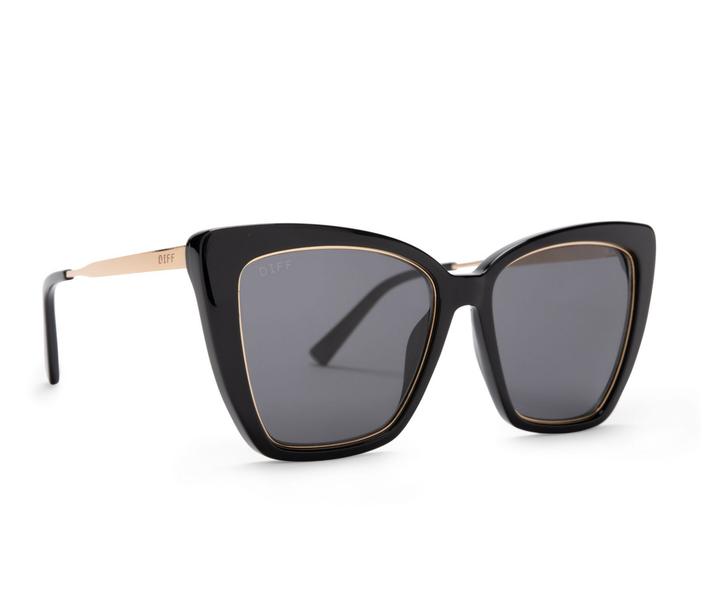 DIFF Eyewear - Becky IV - Black Grey Polarized Sunglasses