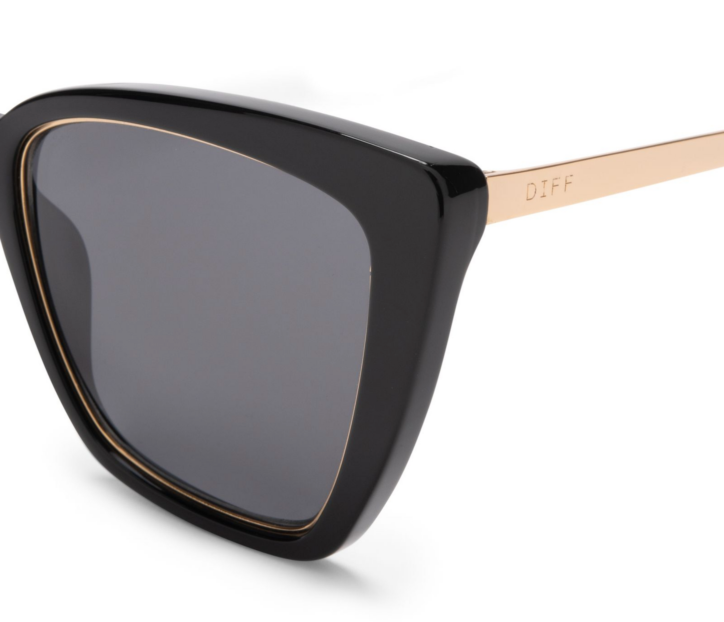 DIFF Eyewear - Becky IV - Black Grey Polarized Sunglasses