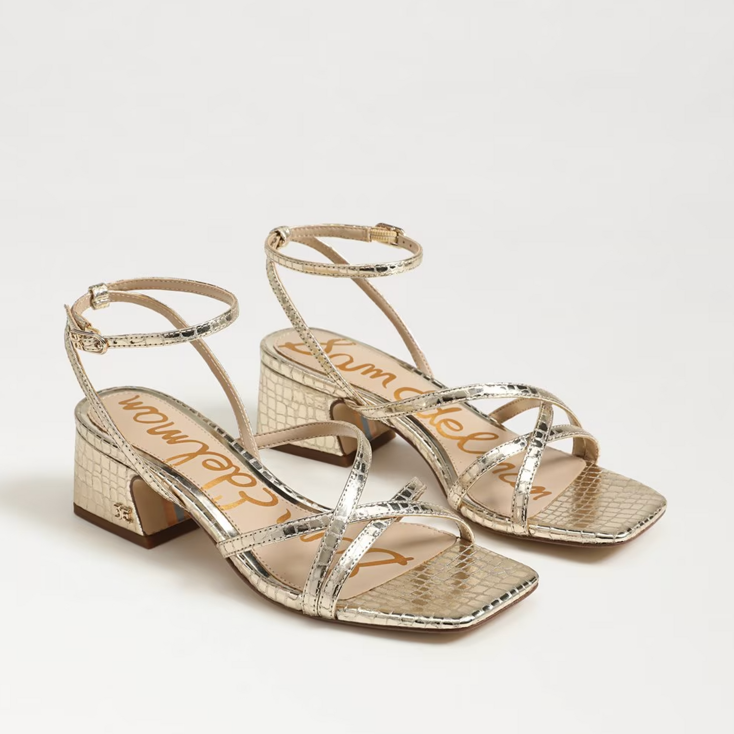 Sam Edelman Whitley Block Heel Sandal - Jute Croco