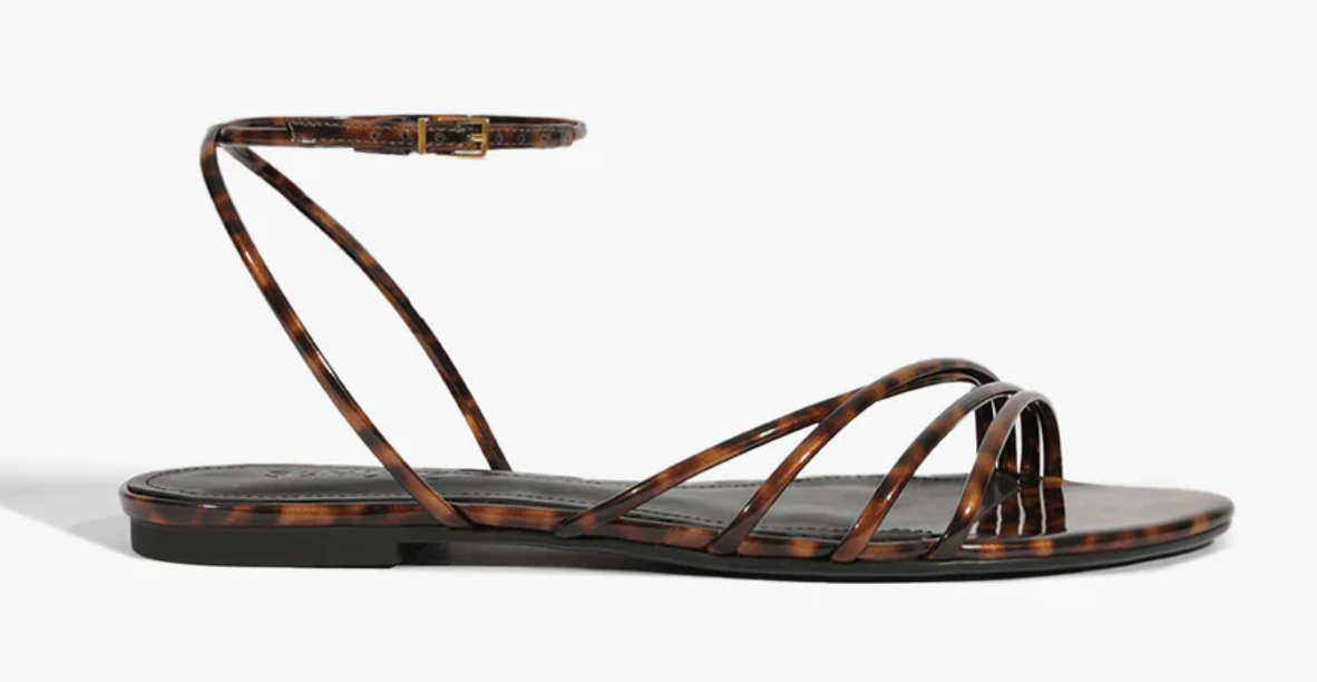 Schutz Inez Leather Sandal - Animal Print