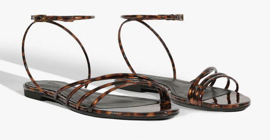 Schutz Inez Leather Sandal - Animal Print